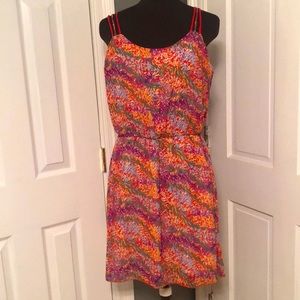Sleeveless w/ spaghetti straps multi colored dress